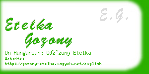 etelka gozony business card